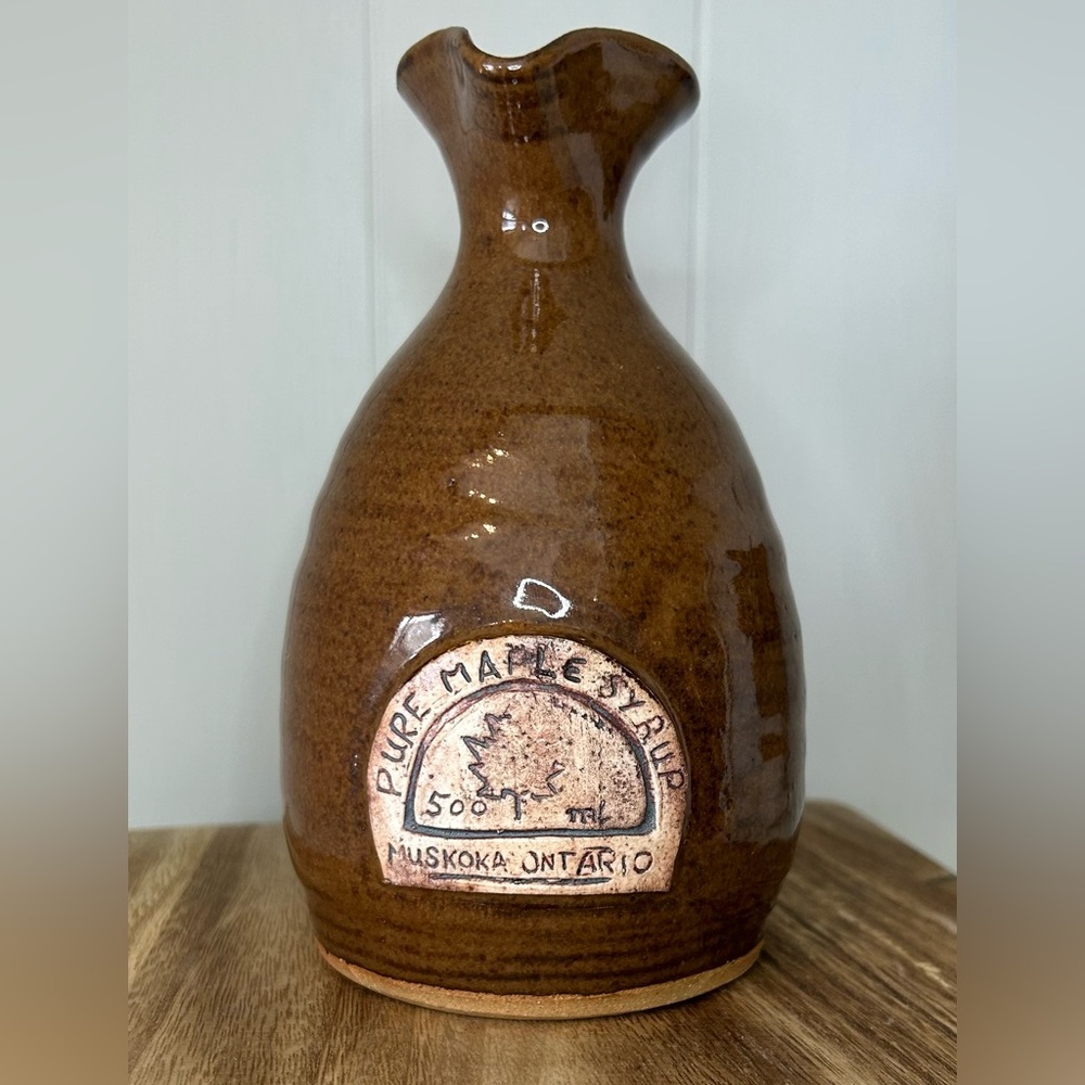Vintage Earth Park Pottery Muskoka Maple Syrup Pitcher